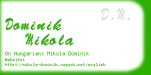 dominik mikola business card
